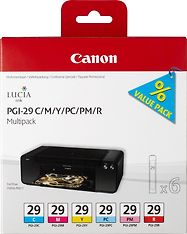 Canon PGI-29 C/M/Y/PC/PM/R -mustekasettipakkaus, 6 väriä