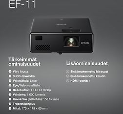 Epson EF-11 laserprojektori-TV, kannettava, kuva 18
