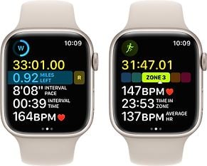 Apple Watch Series 8 (GPS) 45 mm tähtivalkea alumiinikuori ja tähtivalkea urheiluranneke (MNP23), kuva 7