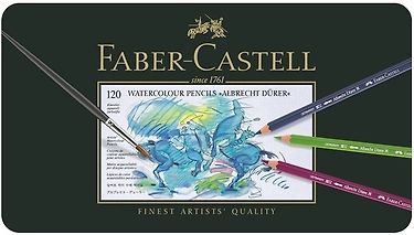Faber-Castell Albrecht Dürer -akvarellikynät metallirasiassa, 120 väriä
