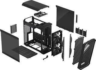 Fractal Design Torrent Compact TG Dark Tint E-ATX-kotelo ikkunalla, musta, kuva 5