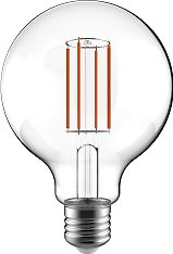Airam LED G95 -lamppu, E27, 3000K, 470lm, kirkaskupuinen