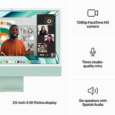 Apple iMac 24" M3 16 Gt, 1 Tt -tietokone, vihreä (MQRP3), kuva 5