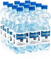 Spring Aqua -hiilihapotettu lähdevesi, 500 ml, 12-PACK