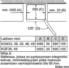 Bosch KGN33NWEB Serie 2 -jääkaappipakastin, valkoinen, kuva 9