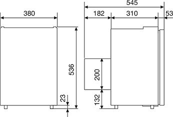 Dometic CRP 40 -kompressorijääkaappi pakastelokerolla + asennuskehys pinta-asennukseen, kuva 5