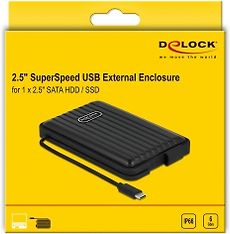 DeLOCK 2.5” SuperSpeed USB -ulkoinen kovalevykotelo 2,5” SATA-kovalevyille, kuva 4