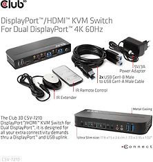 Club 3D DisplayPort/HDMI KVM Switch -kytkin, kuva 4