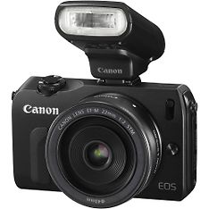 Canon EOS M mikrojärjestelmäkamera, musta + EF-M 22 mm f/2 STM objektiivi