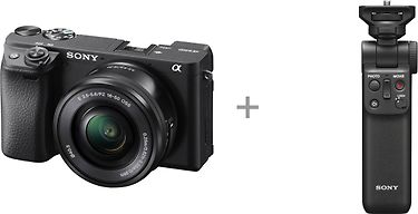 Sony A6400 -mikrojärjestelmäkamera + 16-50 mm objektiivi + kuvauskahva, kuva 2