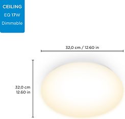 WiZ Adria -kattovalaisin, round, 17 W, 2700K, himmennettävä, kuva 6