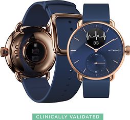 Withings Scanwatch EKG -hybridiälykello, ruusukulta / sininen, 38 mm, kuva 5