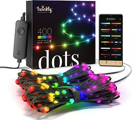 Twinkly Dots -LEDvalonauha, 400 LED, RGB, Wi-Fi, musta, IP44