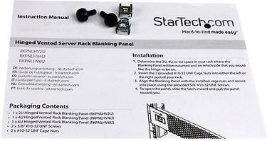 StarTech 2U Hinged & Vented Blank Rack Panel -peitelevy, kuva 5