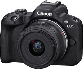 Canon EOS R50 -järjestelmäkamera + 18-45 mm objektiivi