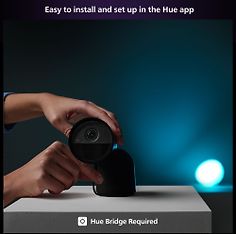 Philips Hue Secure valvontakamera, langallinen, pöytäteline, musta, 1 kpl, kuva 15