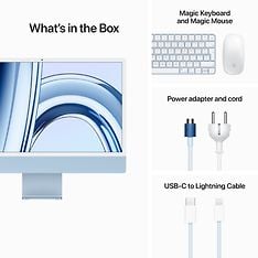 Apple iMac 24" M3 8 Gt, 256 Gt -tietokone, sininen (MQRC3), kuva 9
