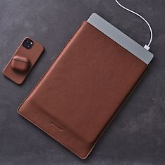 Woolnut Leather Sleeve -suojatasku 15" MacBook Air, konjakki, kuva 8