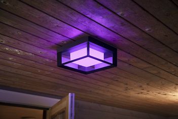 Philips Hue Econic Outdoor-älyseinä/kattovalaisin, musta, litteä, neliö, 26 cm, 1150 lm, kuva 10