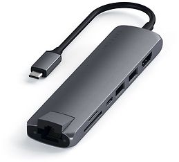 Satechi Slim USB-C MultiPort -adapteri, Space Grey