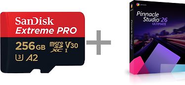 SanDisk 256 Gt Extreme Pro UHS-I microSDXC -muistikortti + Pinnacle Studio 26 Ultimate