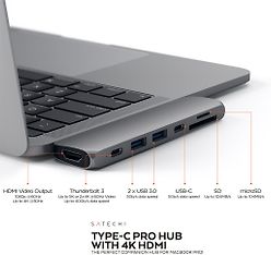 Satechi USB Type-C Pro Hub -adapteri, Space Gray, kuva 3