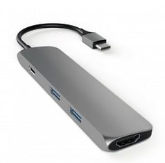 Satechi Slim USB-C MultiPort -adapteri, Space Gray