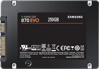 Samsung 870 EVO SSD 250 Gt 2,5" SATA3 -SSD-kovalevy, kuva 5