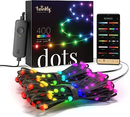 Twinkly Dots -LEDvalonauha, 400 LED, RGB, Wi-Fi, läpinäkyvä, IP44