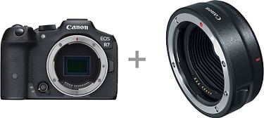 Canon EOS R7 -järjestelmäkamera, runko + EF-adapteri