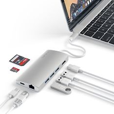 Satechi USB-C Multi-Port Adapter 4K Gigabit Ethernet V2 -adapteri, silver, kuva 2
