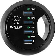 DeLock 4-porttinen USB hubi, pöytään asennettava, kuva 2