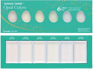 Kuretake Gansai Tambi Opal Colors -vesiväri, 6 väriä