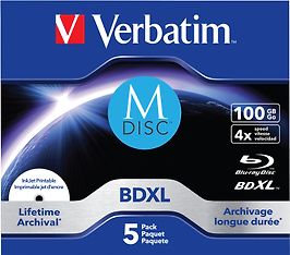 Verbatim BD-R 4X 100 GB -levy, 5 kpl paketti