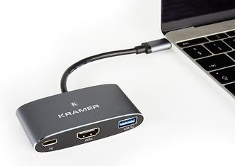 Kramer USB-C MultiPort 4K HDMI -adapteri, harmaa, kuva 2