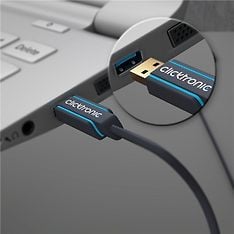 Clicktronic USB 2.0 A - B, uros - uros -kaapeli, 1,8 m, musta, kuva 4