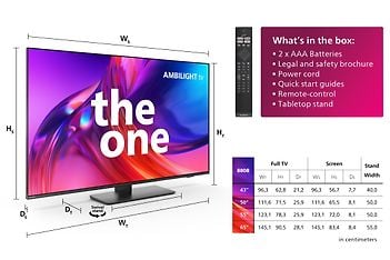 Philips The One PUS8808 43" 4K LED Ambilight Google TV, kuva 6