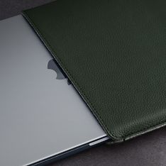 Woolnut Leather Sleeve -suojatasku 16" MacBook Pro, vihreä, kuva 7