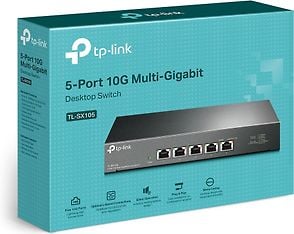 TP-LINK TL-SX105 -5-porttinen Multi-Gigabit -kytkin, kuva 9