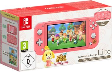 Nintendo Switch Lite – AC: New Horizons – Isabelle Aloha Edition -pelikonsoli, koralli