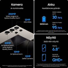 Samsung Galaxy S24 Ultra 5G -puhelin, 1 Tt/12 Gt, Titanium Black, kuva 7