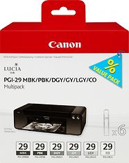 Canon PGI-29 MBK/PBK/DGY/GY/LGY/CO -mustekasettipakkaus, 5 väriä