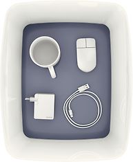 Leitz MyBox® L -säilytyslaatikko kannella, valkoinen/harmaa, kuva 4