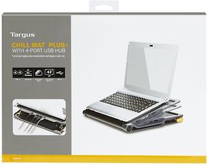 Targus Chill Mat with 4-port 2.0 USB -kannettavan jäähdytysalusta, säädettävä korkeus, musta, kuva 11