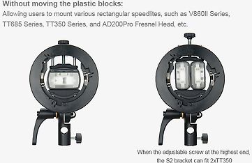 Godox S2  Bracket Bowens -salama-adapteri, kuva 4