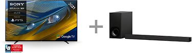 Sony XR-65A80J 65" 4K Ultra HD OLED Google TV + HT-ZF9 Dolby Atmos soundbar -tuotepaketti