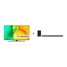 LG 65NANO76 65" 4K NanoCell -televisio + LG SN10YG 5.1.2 Dolby Atmos Soundbar -tuotepaketti