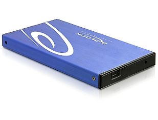 DeLOCK 2.5" IDE USB 2.0 kiintolevykotelo, väri sininen