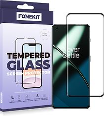 FoneKit Full Cover -panssarilasi, OnePlus 11, musta