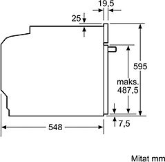 Bosch HBA530BB0S Serie 2 -erillisuuni, musta ja Bosch BFL520MB0 Serie 4 -mikroaaltouuni, musta, kuva 5